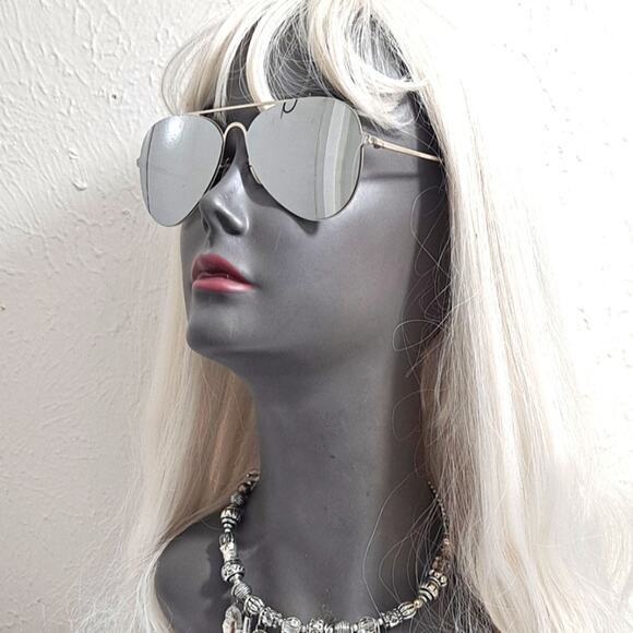 Silver Mira Madison Pilot Mirror Lens Sunglasses - Picture 1 of 10